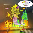 LED Message Board – DIY Acrylic Writing Pad with 7 Pens